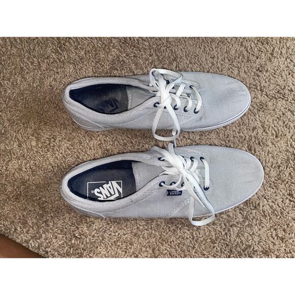 Vans Blue & White Striped Sneakers - Size 8M. - Picture 5 of 7